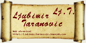 Ljubimir Taranović vizit kartica